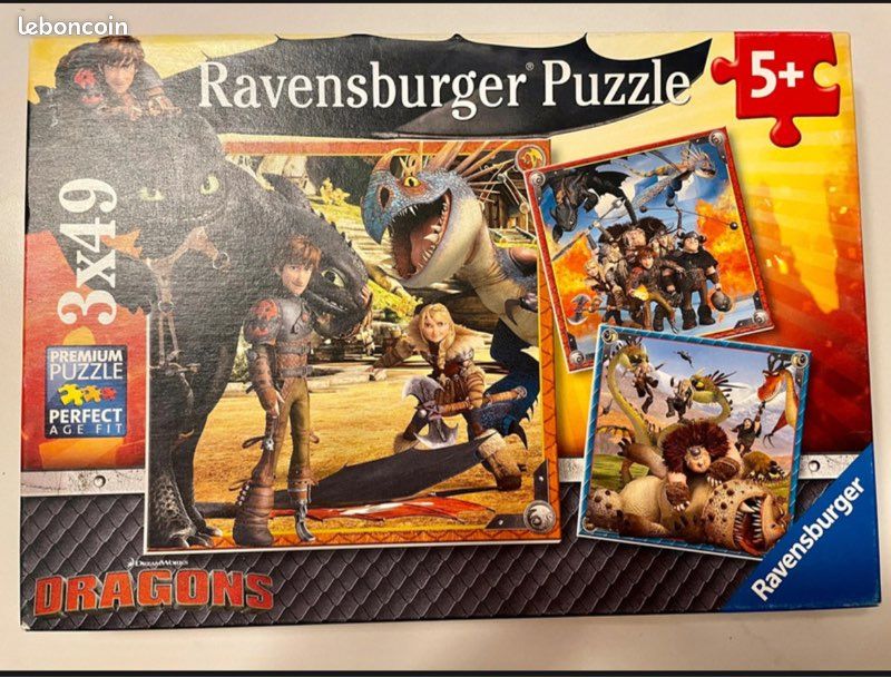 Ravensburger Puzzle 5+ Le monde des dragons / Dragons (image 1)
