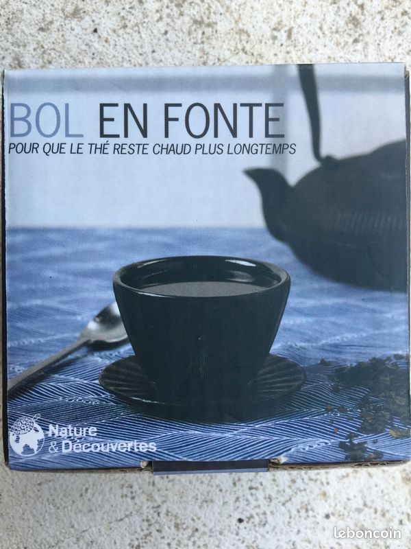 Service de 4 tasses a thé en fonte noir Nature&Decouverte (image 3)