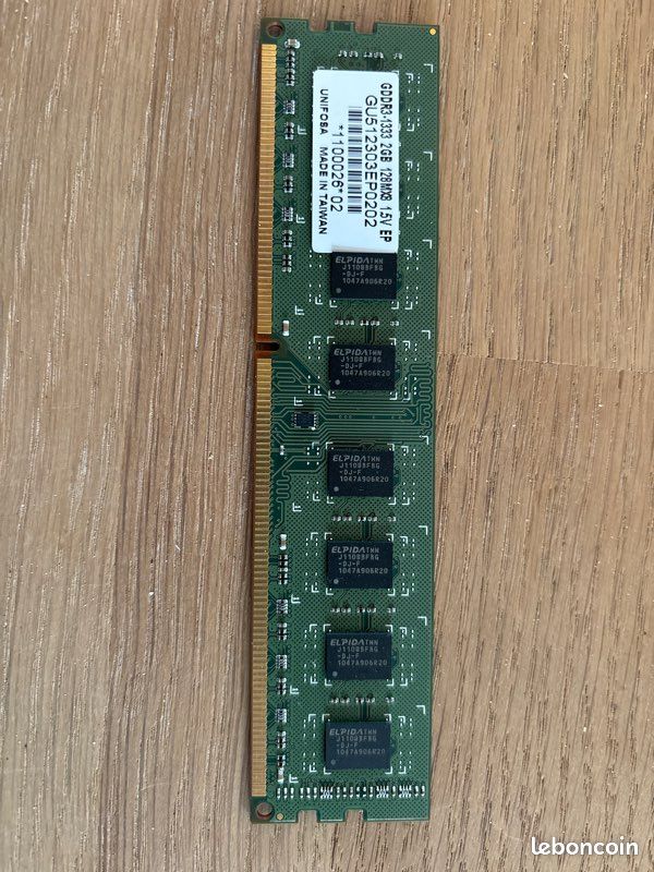 Barrette de RAM DDR3 2 Go Unifosa (image 1)