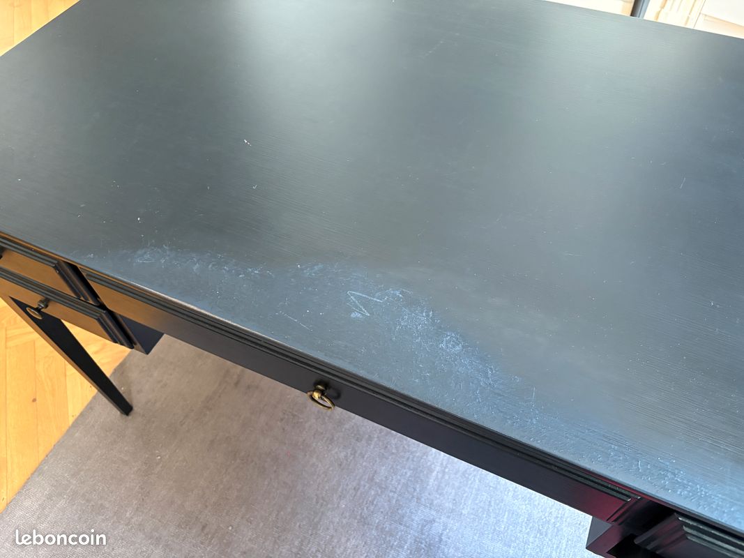 Bureau en bois noir 5 tiroirs - Cambronne (image 5)