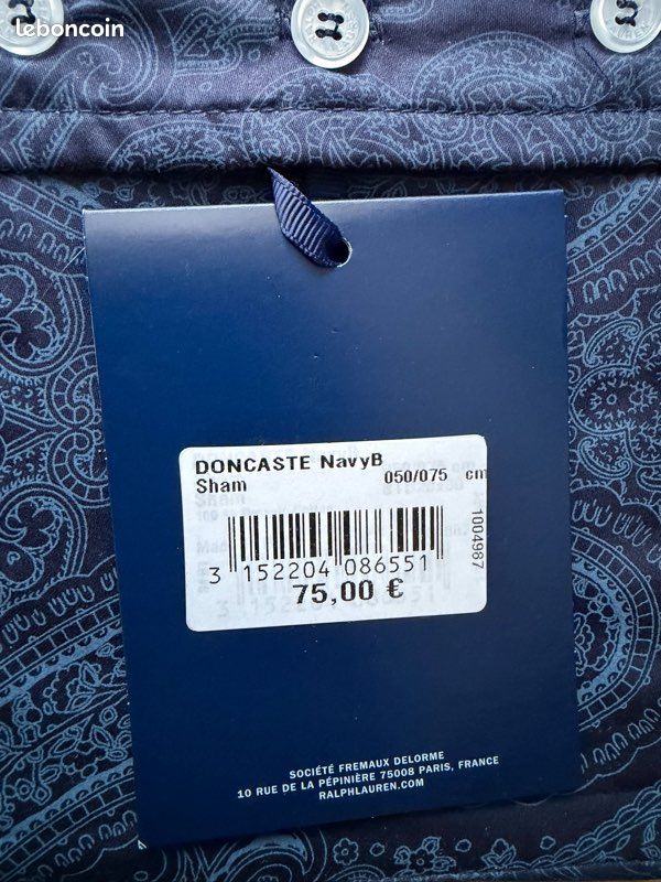 NEUFS, Ralph Lauren Doncaster NavyB Housse de couette 240/220cm et taies 50x75 et 65x65 (image 3)