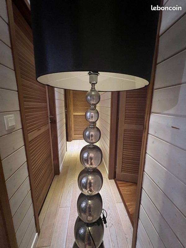 Lampe métal et abat jour noir (image 3)