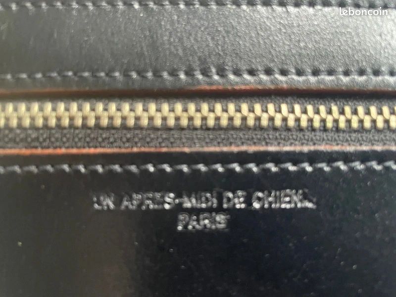Sac à bandoulière "Un après-midi de chien" noir (image 5)