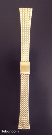 Bracelet De Montre Femme Métal Doré - Largeur 13mm - Longueur 16,8 Cm - Neuf