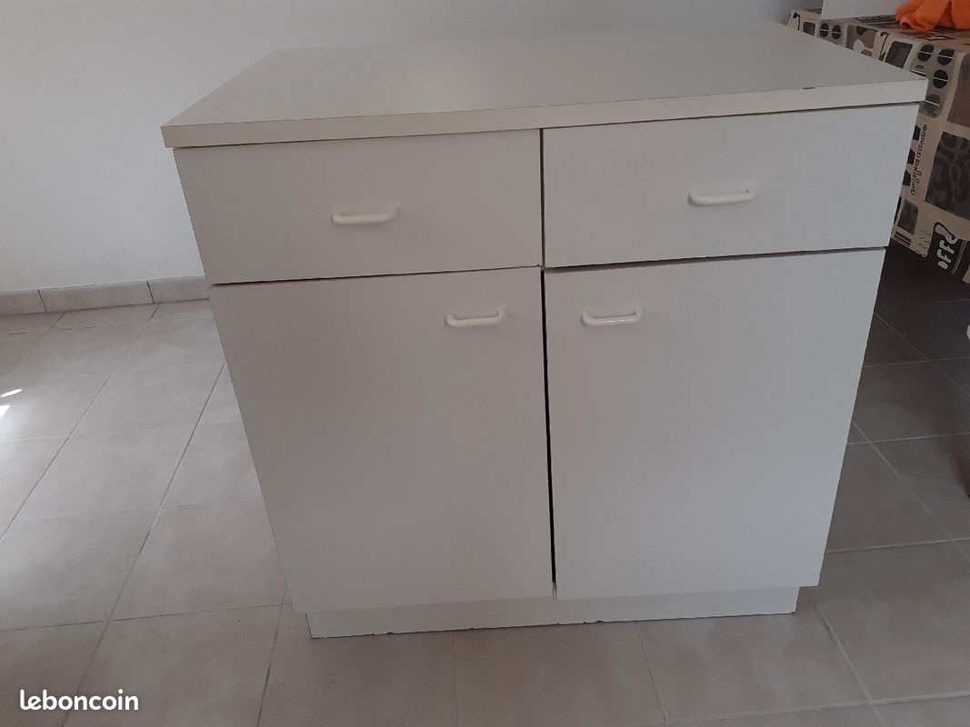 Meuble bas de cuisine blanc (image 1)