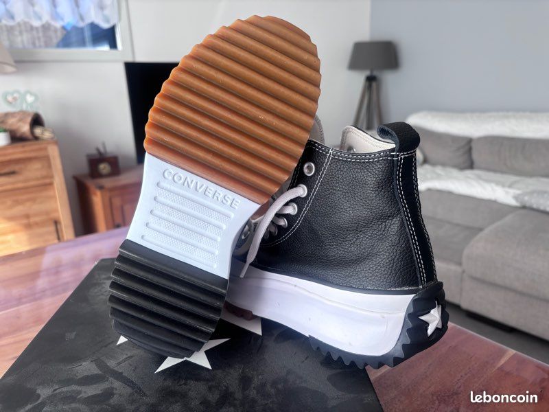 Converse Baskets toile plateforme femme (image 3)