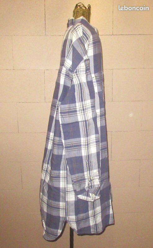 LOLO-187- ROBE CHEMISIER à Manches Longues relevables de Marque