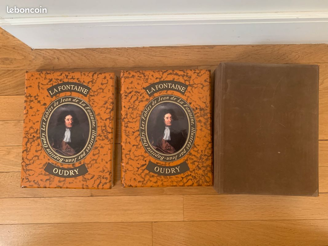 Diane de Selliers – Rare coffret des Fables de La Fontaine en très bon état, 1er ouvrage publié par Diane de Selliers en 1992 (2 tomes) (image 1)
