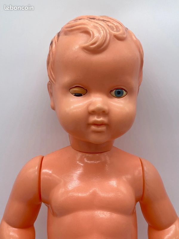 VINTAGE GRANDE BELLE POUPEE COROLLE YEUX DORMEUR 1993 E14 en caoutchouc EUR 14,00 - FR