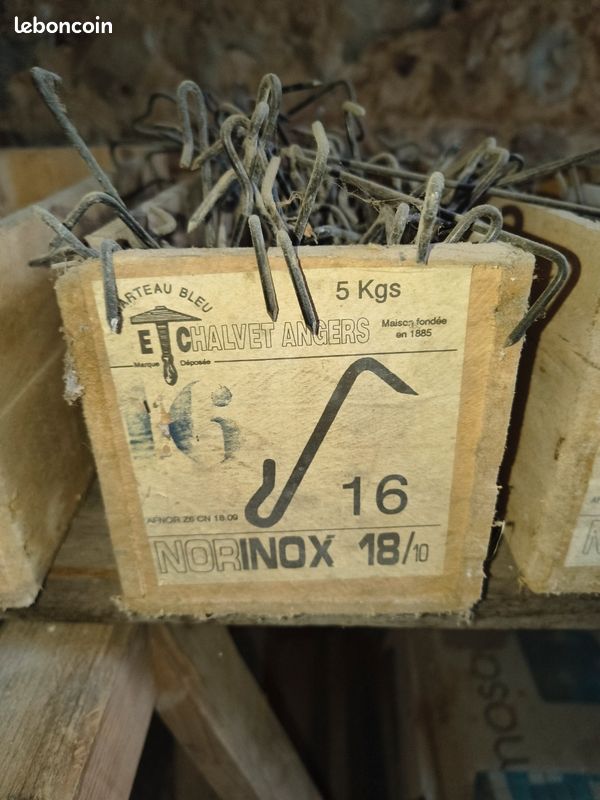 Lot crochet ardoise inox 18/10 boite de 5kgs (image 3)