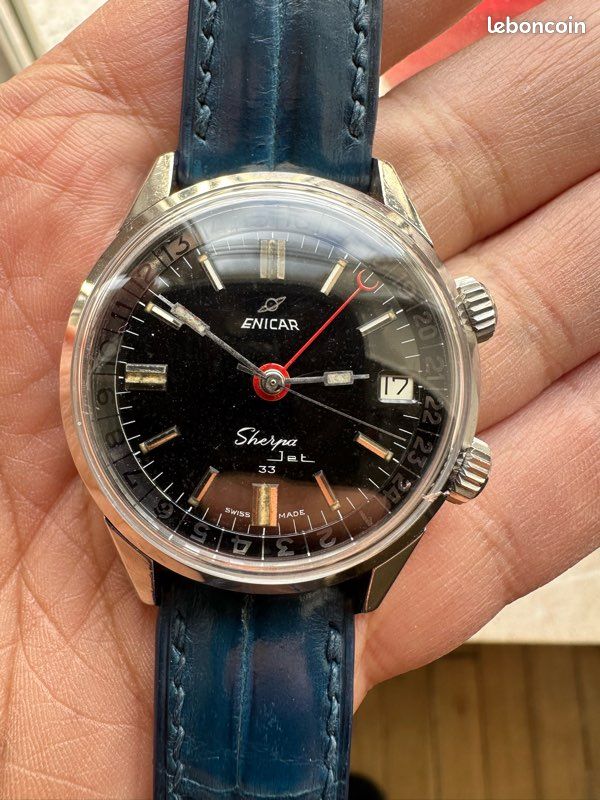 Montre Enicar « Sherpa Jet 33 » des 60s Montres Bijoux