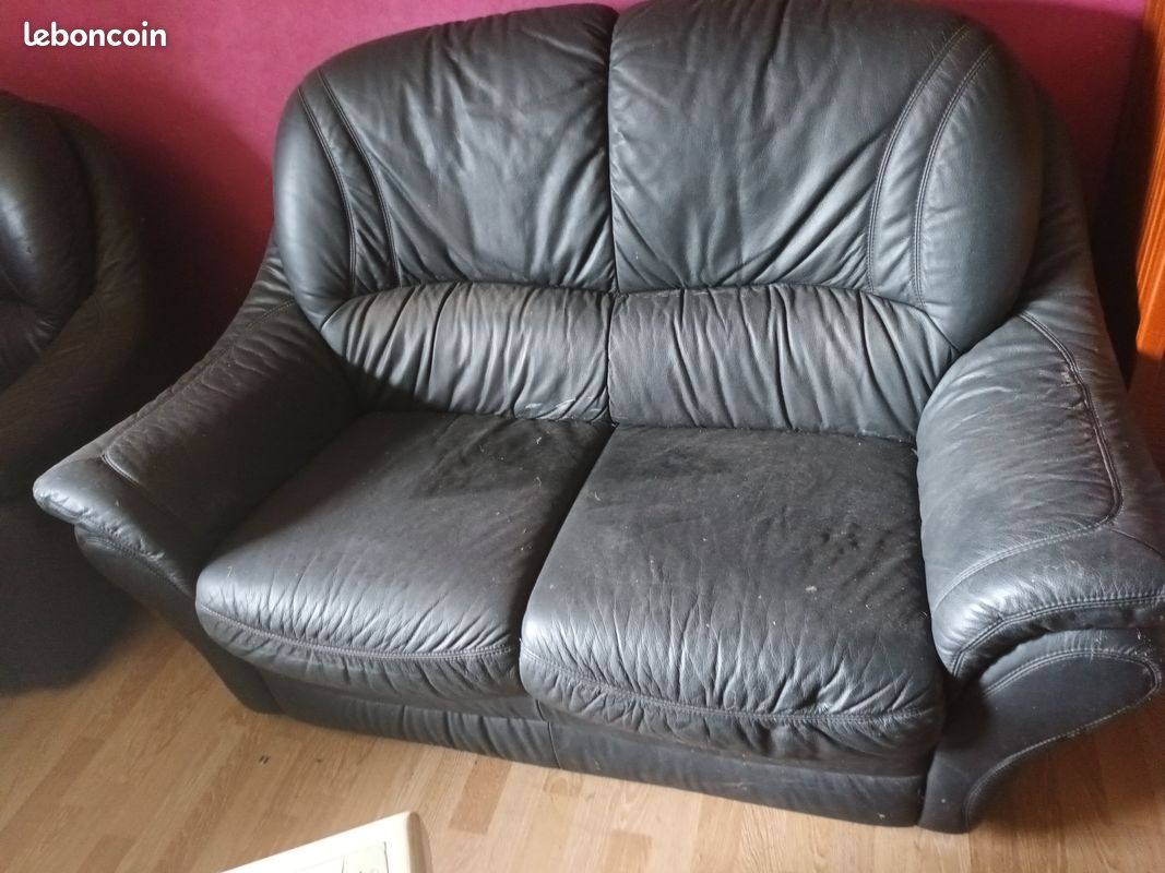 Salon en cuir à vendre (image 2)