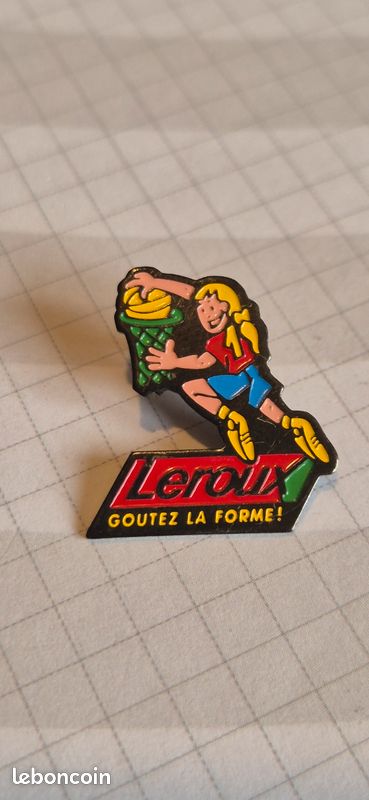 Pin's LEROUX Gouttez la Forme/basketteur (image 1)