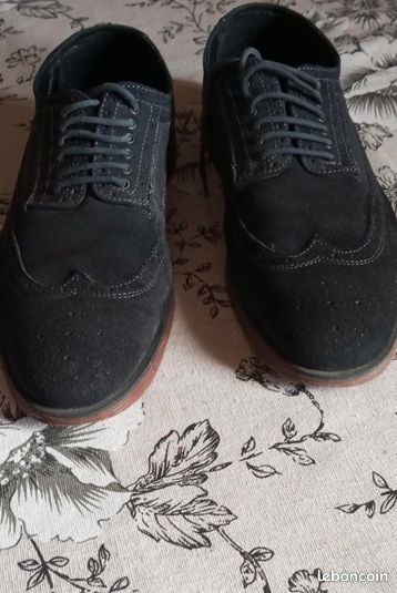 Derby cuir daim marine 42 pour homme (image 2)