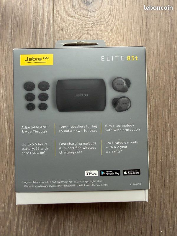 NEUFS Ecouteurs sans fil True Wireless Jabra Elite 85t avec réduction active de bruit Noir Titane (image 3)