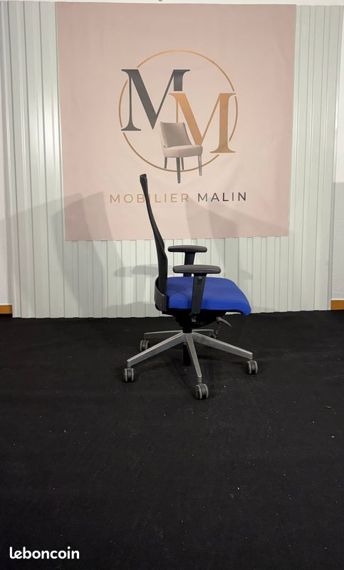 Fauteuil Ergonomique ZUCO - Accoudoirs Réglables - Bleu (image 3)