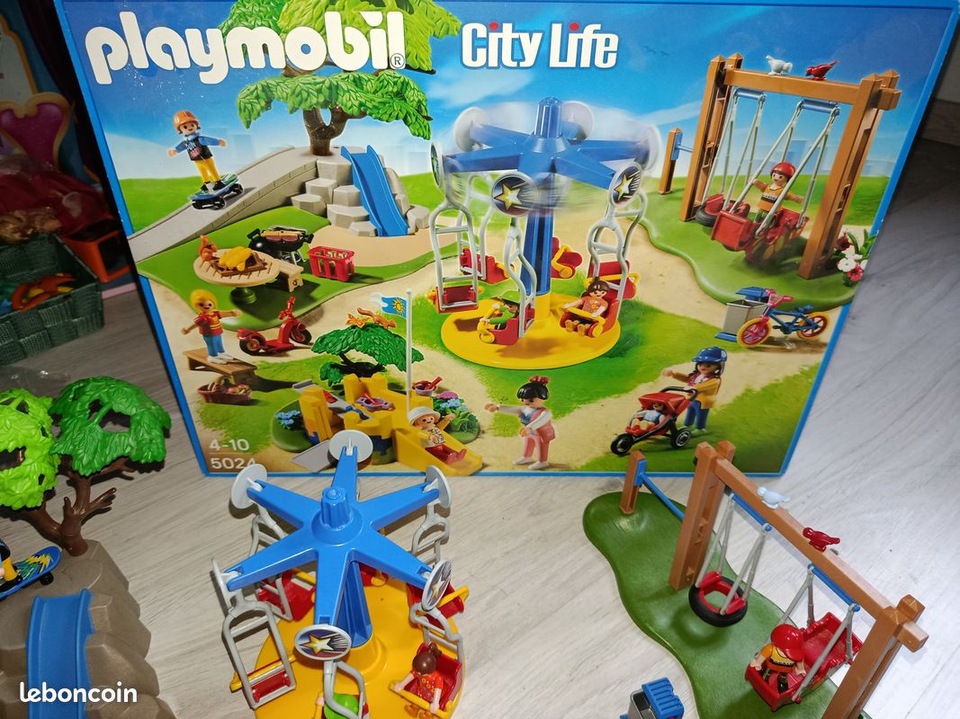 PLAYMOBIL 4015 AIRE De Jeux Jardin D'enfants Tyrolienne Mur D'escalade