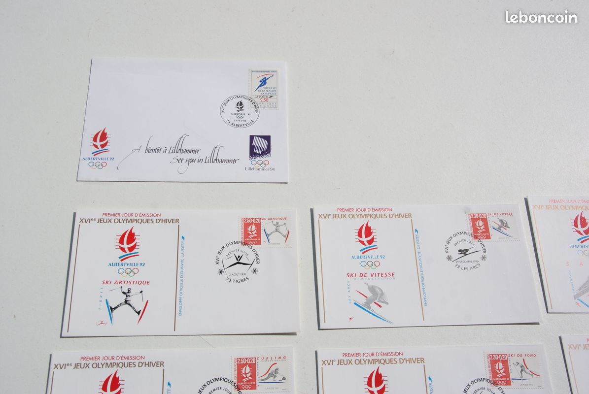 JEUX OLYMPIQUE 1992 ALBERTVILLE - ENVELOPPE OFFICIELLE MONNAIE DE PARIS