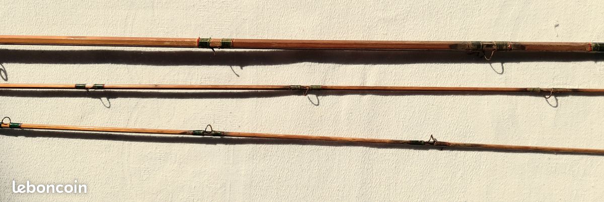 Canne à Pêche En Bambou Pezon & Michel 4,5m 3 Brins – Pêche à La Mouche Truite