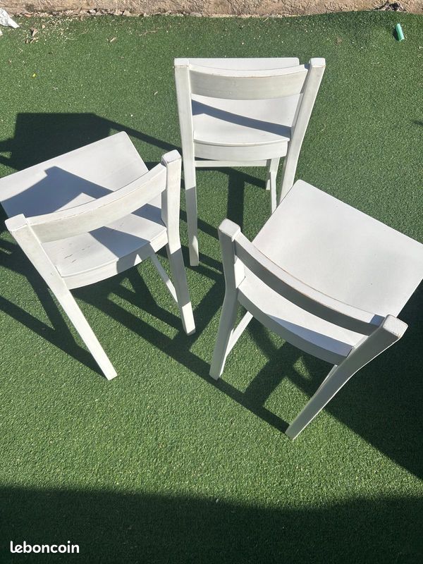Chaise haute de cuisine en bois blanche Ikea (image 4)