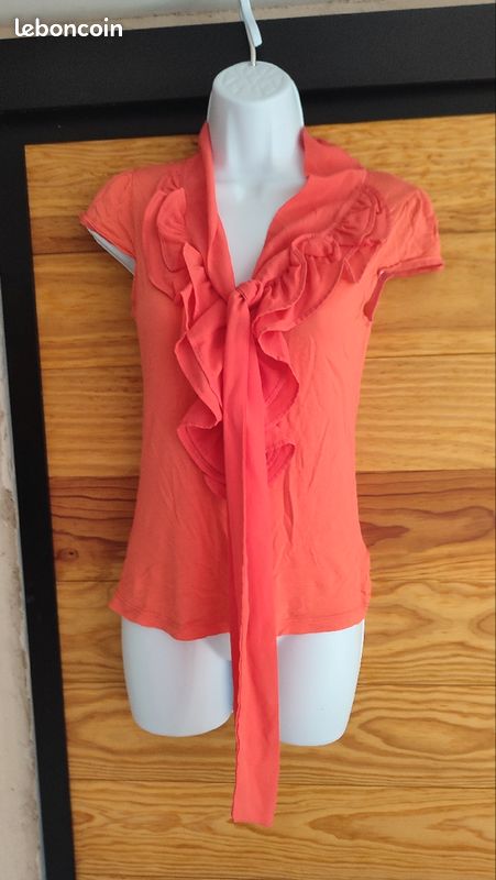 T-shirt corail femme S NafNaf (image 1)