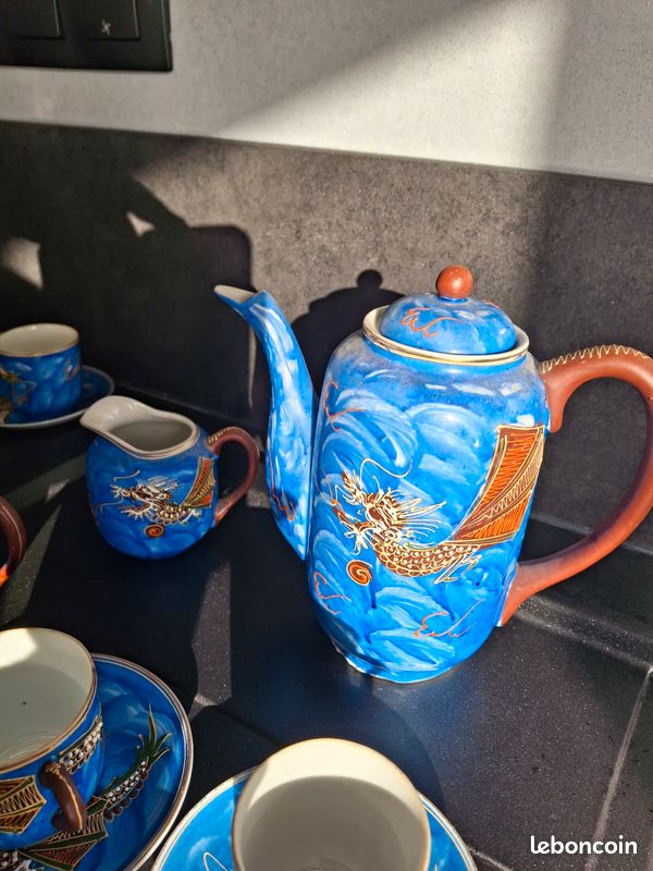 Théière à Café En Émail Vintage 1,2 L - Bleue - Décoration Intérieure Et Ustensile Cuisine