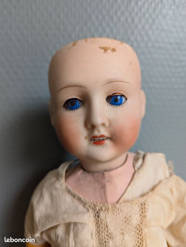 Tête De Poupée Ancienne En Porcelaine DEP 1911 R3A - À Restaurer