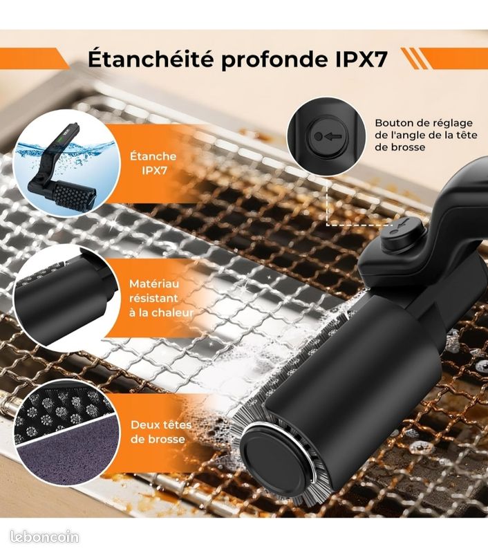 Têtes acier/tissu amovibles, angle 180° 7 positions, 90 min, protection 360°, pour barbecue extérieur et camping (image 2)