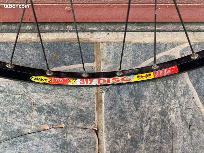 Roue Avant VTT 26 Pouces DT Swiss Onyx / Mavic X317 Disque - État Très Bon Occasion, Moyeu Suisse, Noir