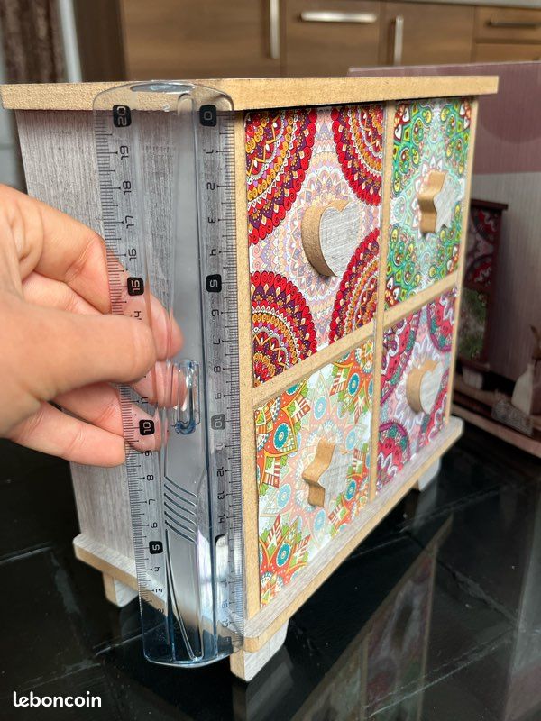 Petit meuble de rangement 4 tiroirs décoratifs – neuf (image 6)
