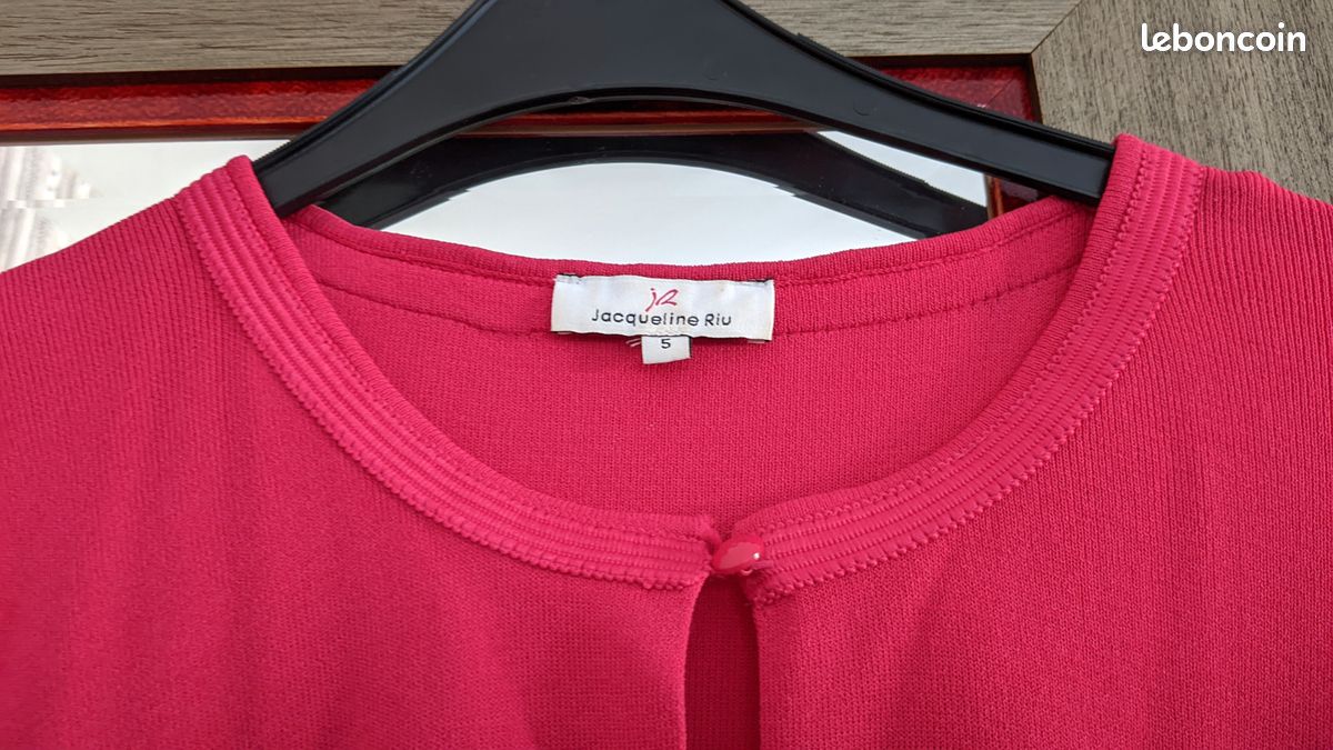 Gilet rose fushia Jacquelie Riu Taille 46 (image 3)
