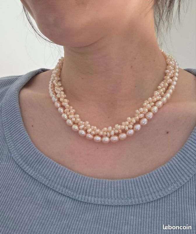 Collier avec perles rose clair femme | Bonobo Collier avec perles rose clair femme | Bonobo