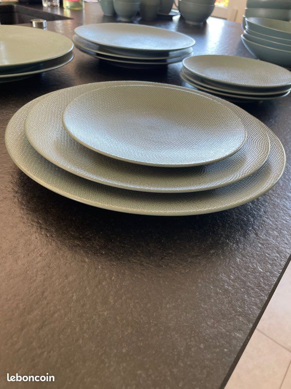 Table Passion - Assiette Plate Vésuvio Bleu 27 Cm (lot De 6