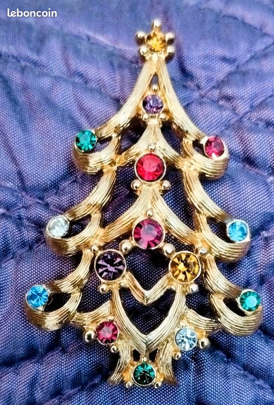 Broche Dorée Vintage Monet - Bijou Occasion En Bon état - Pièce De Collection