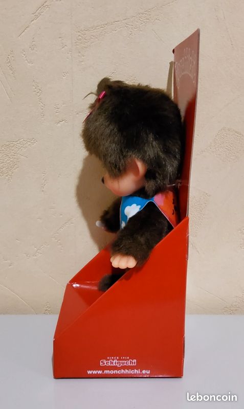 Monchhichi Yeux Dormeurs Bavoir Ciel (image 4)