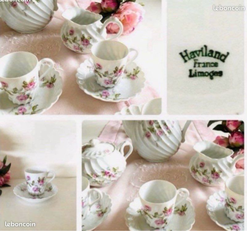 Service à thé ou café en porcelaine de limoges, 27 pièces | Used - Good | €120.00 | Poussan, Languedoc-Roussillon