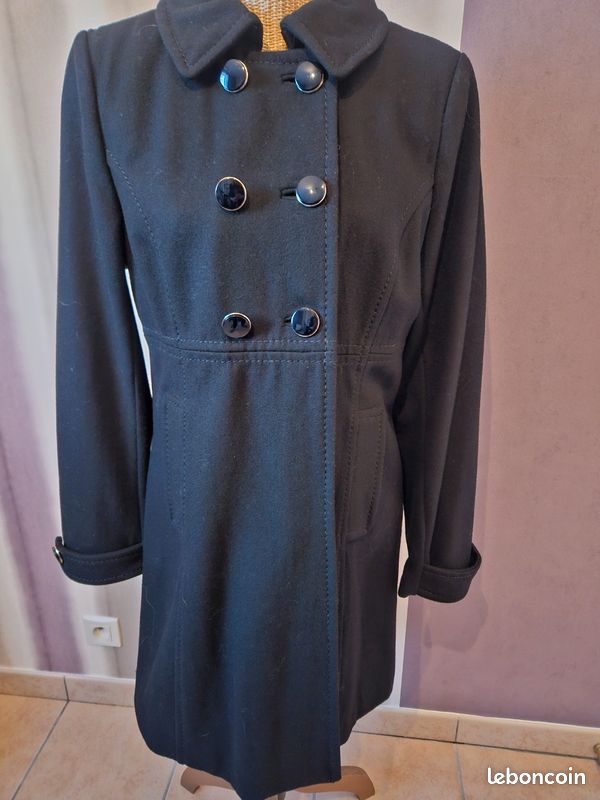 Manteau 3/4 noir (image 3)