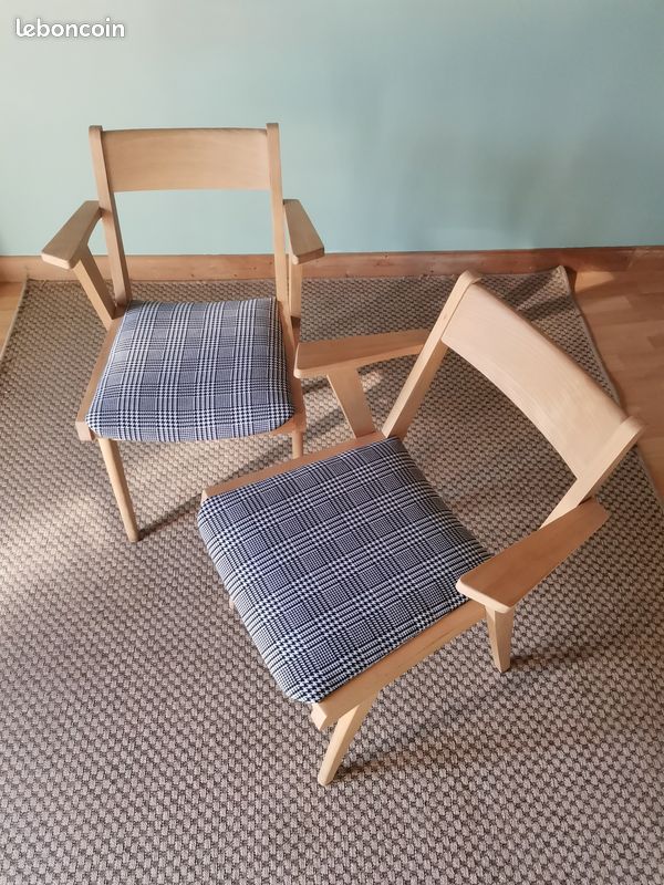Fauteuils motifs pied de poule #2 (image 2)