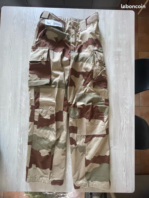 Pantalon Treillis Bariolé Paul Boye - Taille 69/76M - Camouflage - Occasion Très Bon État