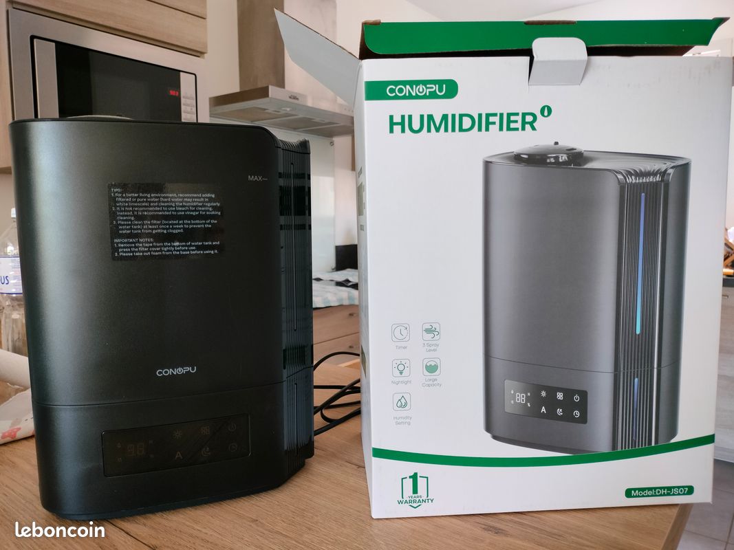 Humidificateur à Ultrasons CONOPU 6L Pour Grande Chambre - Silencieux, Noir