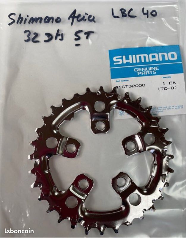Plateau acier Shimano 5 branches 32 dents neuf (image 1)