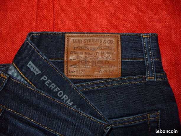 Jean Levi's 512 Skinny Stretch Bleu Brut - Taille W29 L32 - Neuf Sans étiquettes