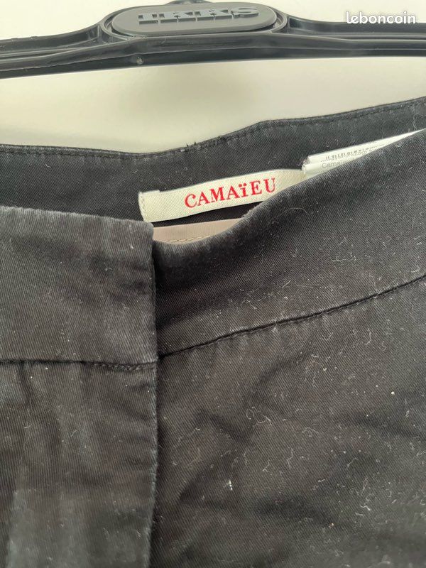 Pantalon droit noir camaïeu Vêtements