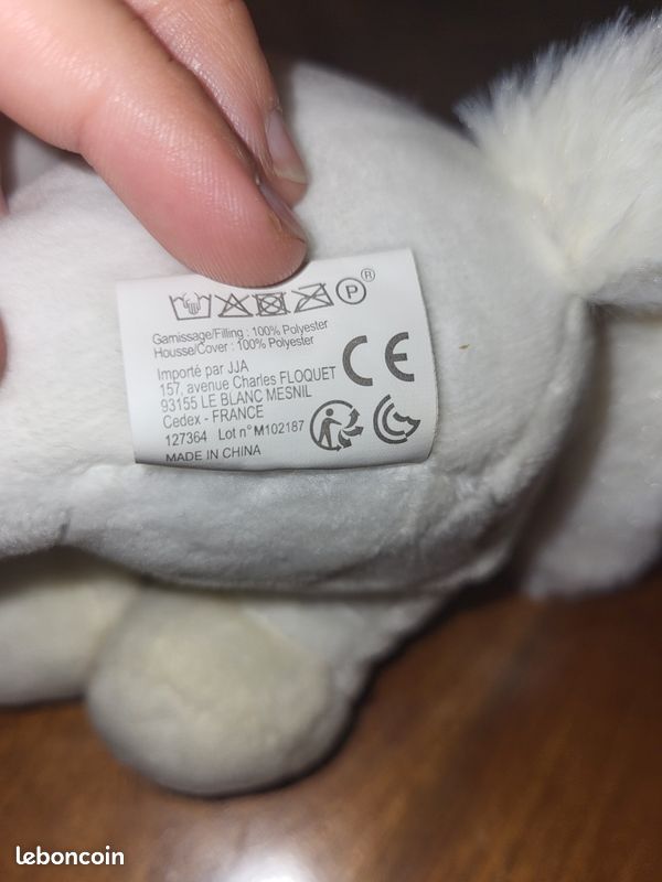 Peluche licorne blanche (image 4)