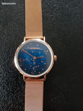 Montre Femme Morgan En Or Rose - Neuf Sans étiquette, Cadran Et Bracelet Assortis
