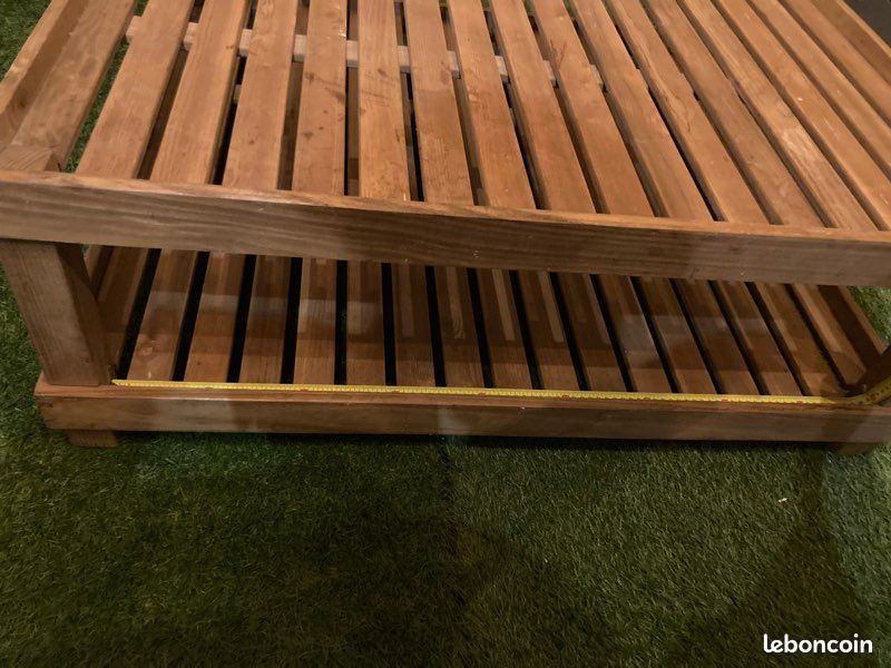 Table basse bois 1m x 1m (image 9)