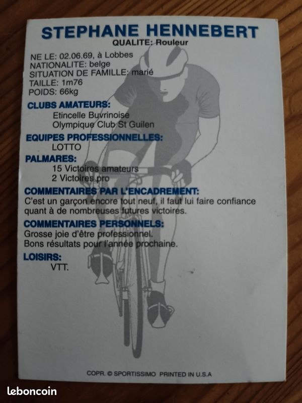 Carte collection cyclisme (image 2)