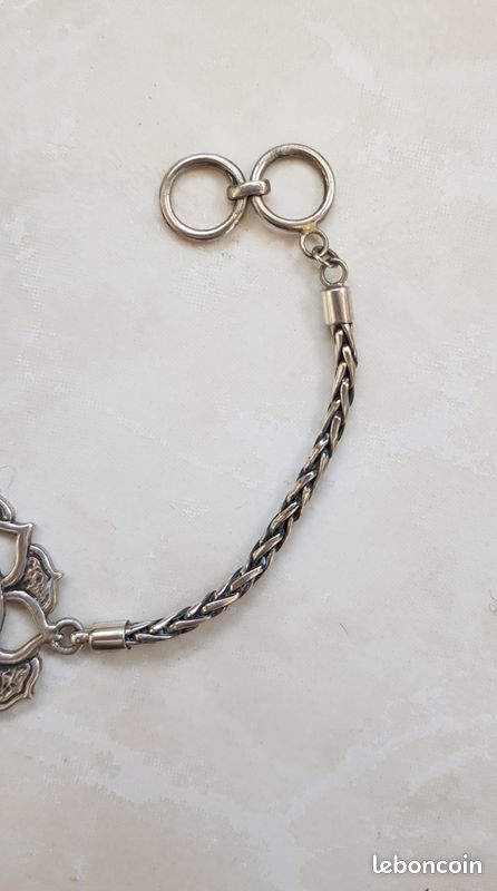 Bracelet Fleur de Lotus en argent et turquoise (image 6)