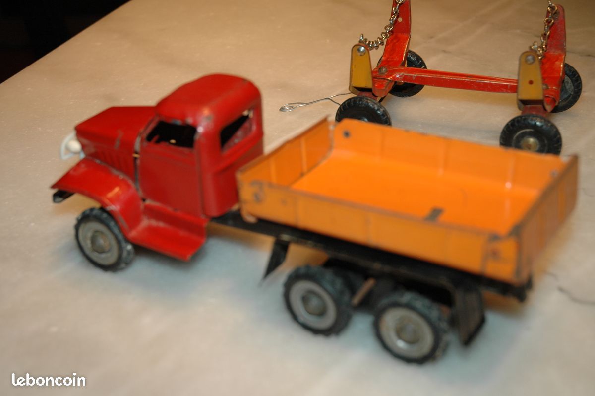 Camion France Jouets GMC Bâché Avec Remorque – Vintage, Dans Sa Boîte