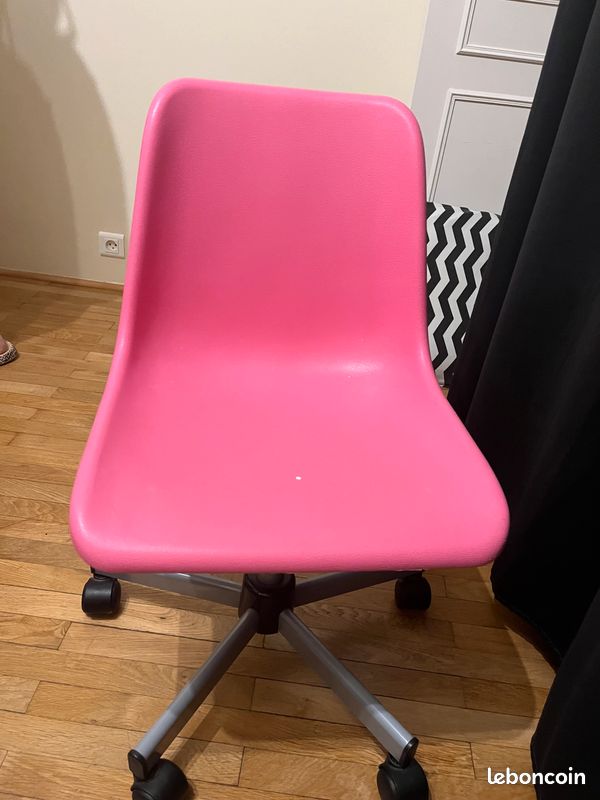 Chaise de bureau rose (image 2)